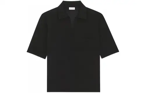 SAINT LAURENT V-Neck Short-Sleeved Polo Shirt