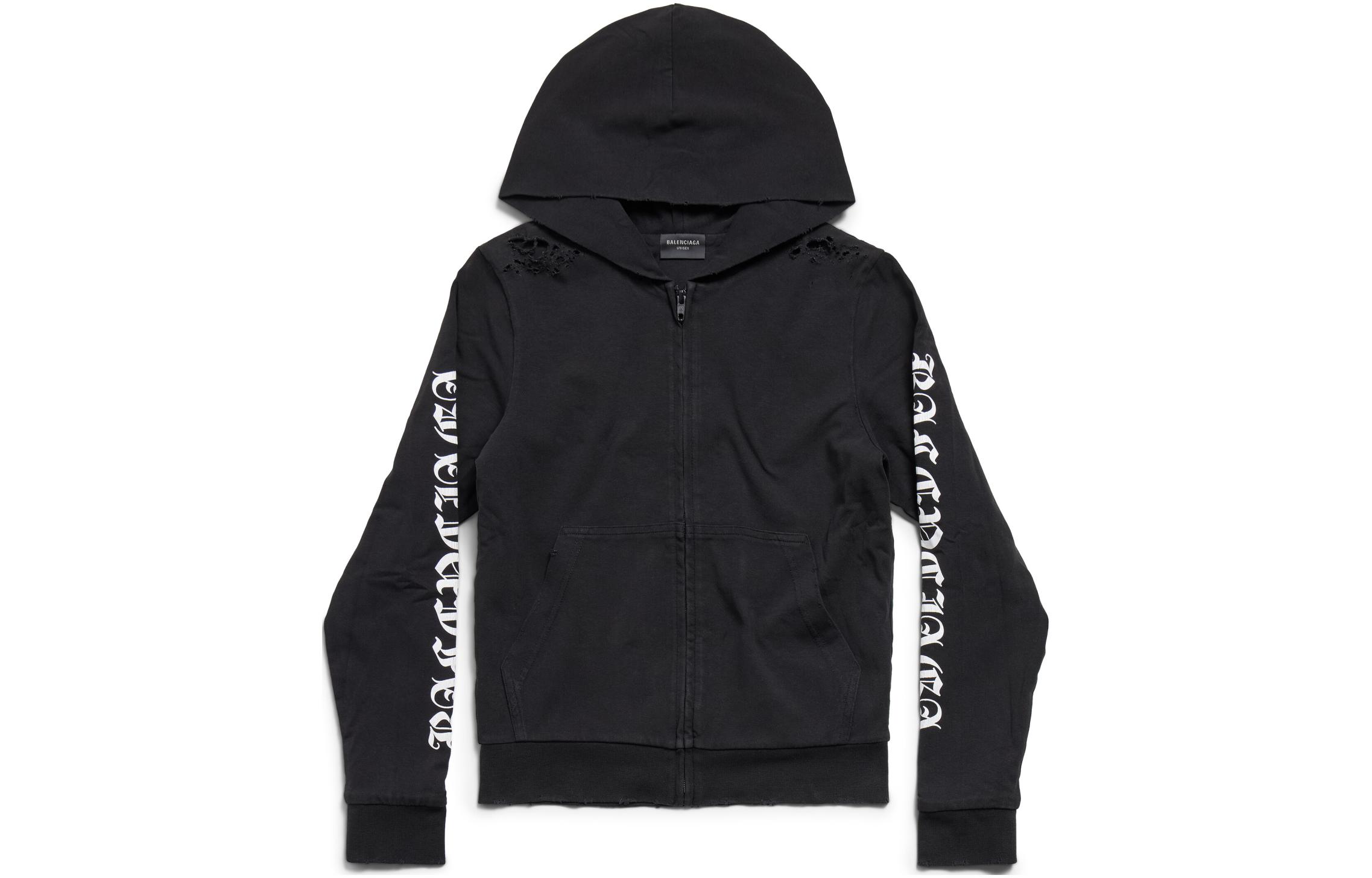 Худи Balenciaga Gothic Type (черное)