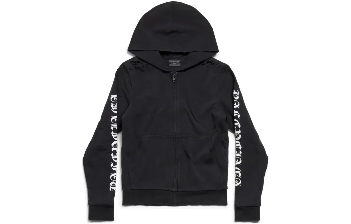 Balenciaga SS24 Sweatshirt Slim Fit Unisex Black