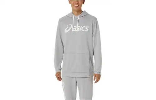 ASICS Sweatshirts Men's Light Gray Hooded Moderate Regular