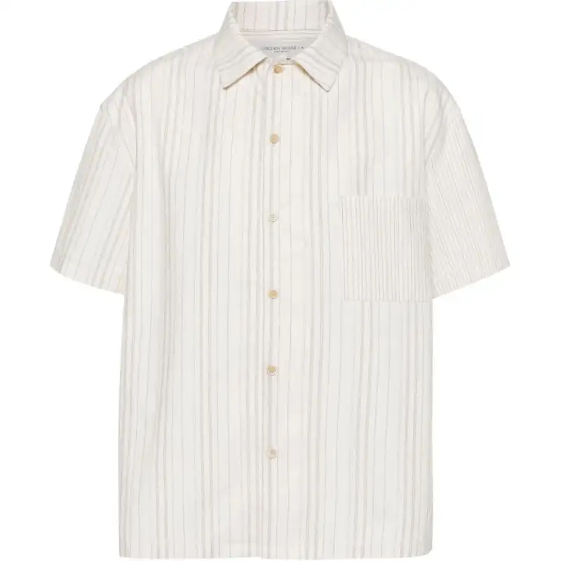 Golden Goose Shirts Men's Beige Lapel Moderate Other