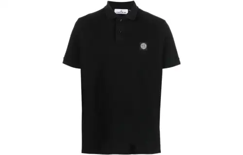STONE ISLAND Compass badge Piqué Polo Shirt