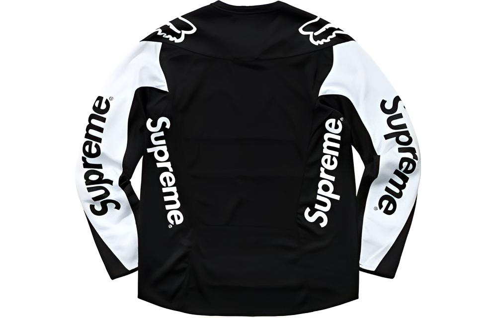 Supreme SS18 x Fox Racing Moto Jersey Top Black SUP-SS18-367