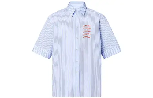 LOUIS VUITTON FW22 Shirt Men's Blue White Multicolor