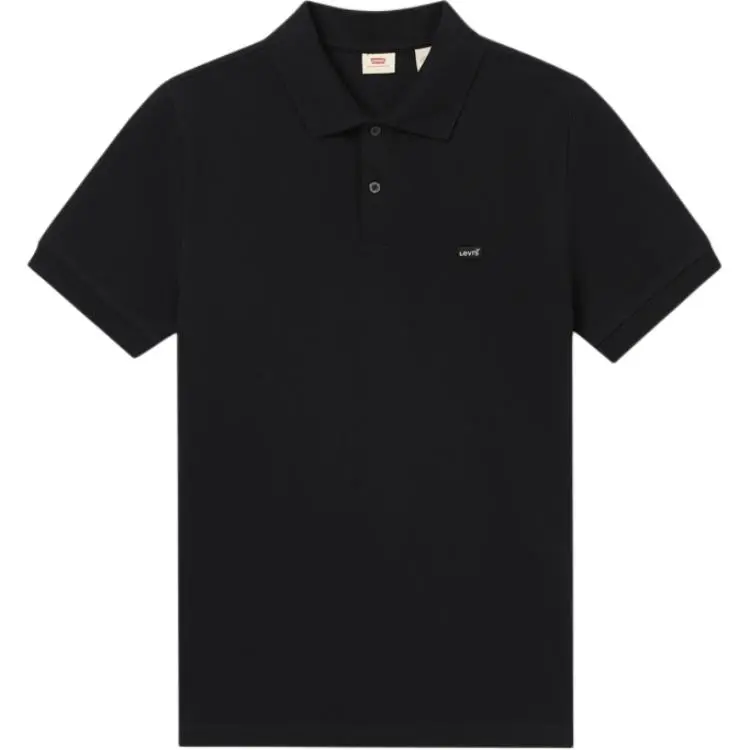 Levi's Polo Shirts Men's Black Polo Collar Moderate Straight Fit