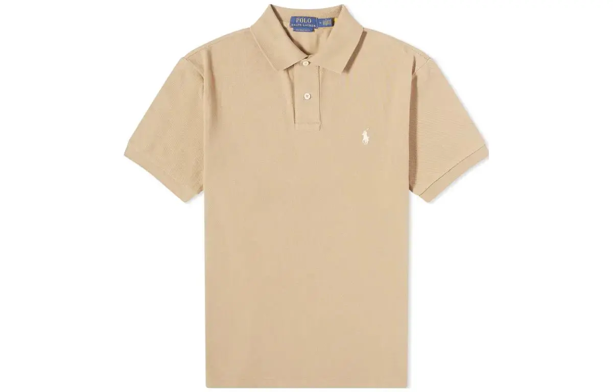 Polo Ralph Lauren Polo Shirt Custom Slim Fit Men's Coffee Brown