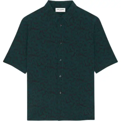 abstract-print short-sleeve shirt