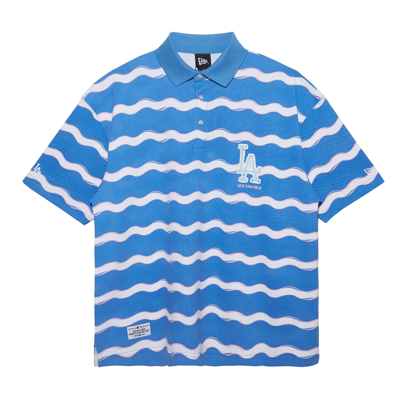 Футболка-поло New Era Striped (синяя)
