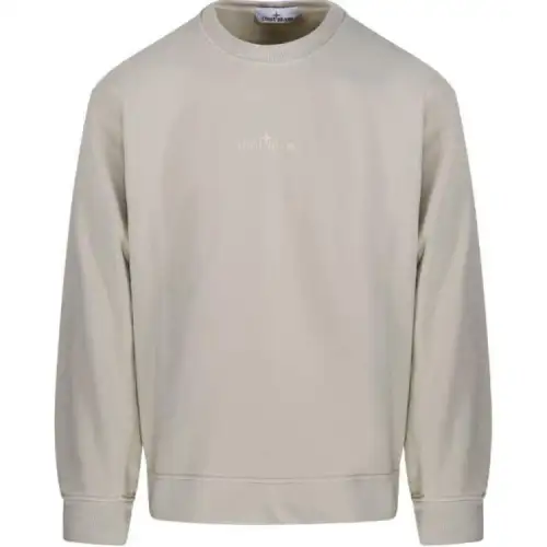 STONE ISLAND Logo Embroidered Crewneck Sweatshirt