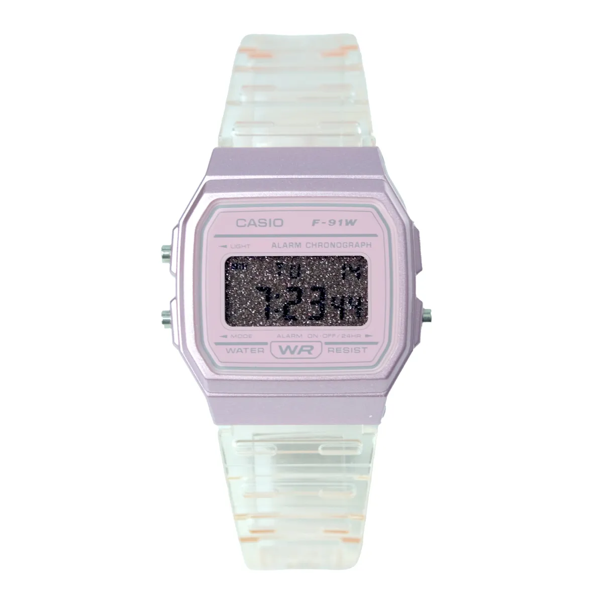 CASIO Custom Collection Quartz Movement Resin Strap Watch Unisex Pink Watch Dial