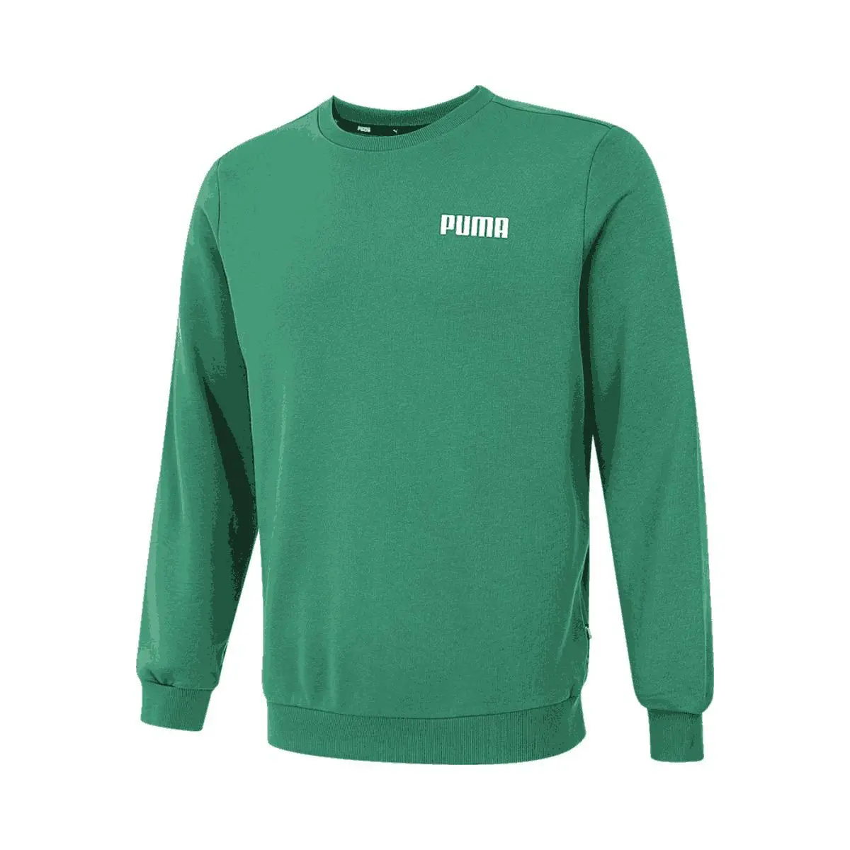 PUMA Sweatshirts Men's Green Crew Neck Moderate