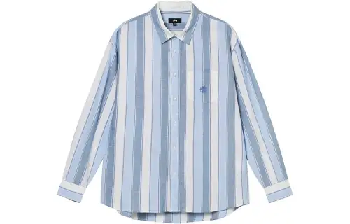 Stussy Shirts Unisex Blue Lapel Moderate Other