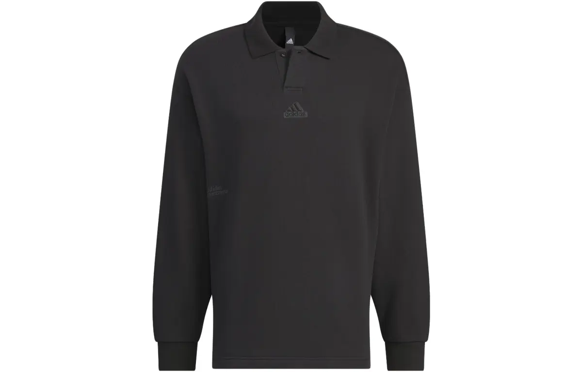 Adidas Heavy French Terry Polo Shirt Polo Shirt Unisex Black