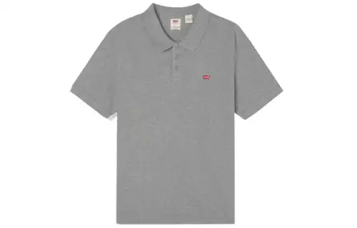Levis Polo Shirts Unisex Gray Polo Collar Moderate Straight Fit