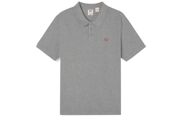 Levi's Polo Shirts Unisex Gray Polo Collar Moderate Straight Fit