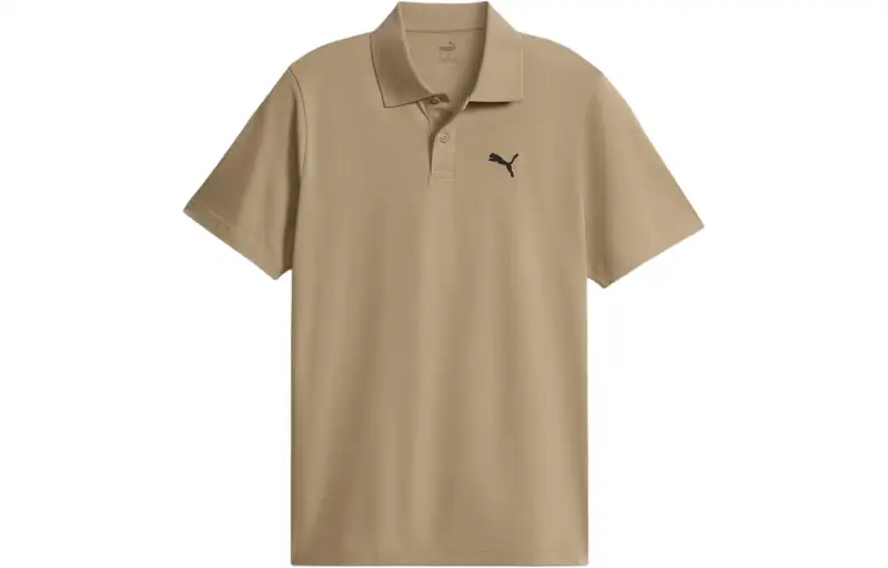 PUMA Polo Shirts Men's Coffee Polo Collar Moderate Straight Fit
