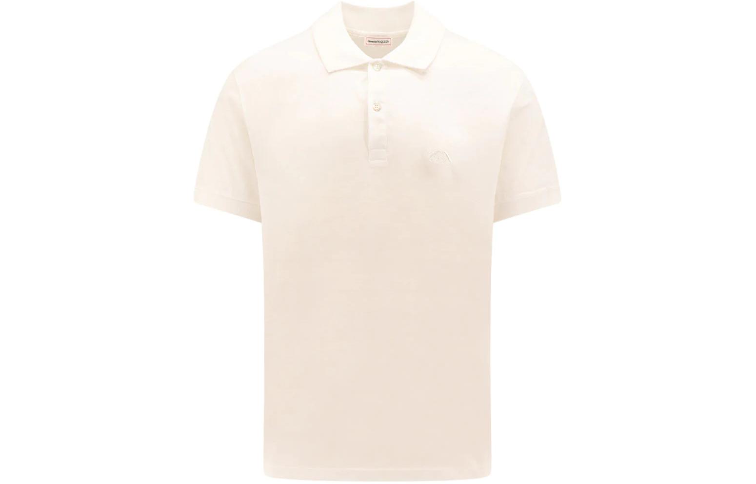 Мужская футболка Alexander McQueen Polo (белая)