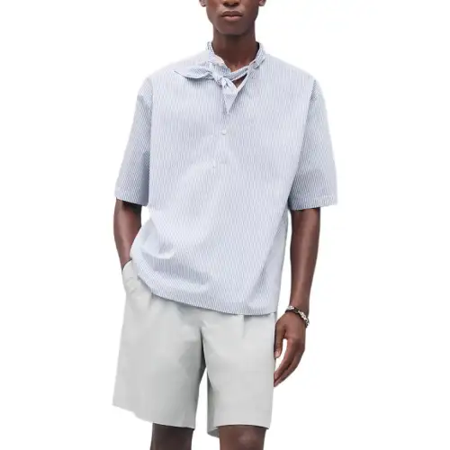HERMES Shirts Men's Blue Moderate