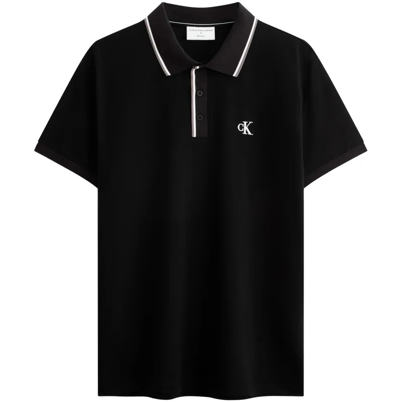 Calvin Klein Polo Shirts Men's Polo Collar Moderate Straight Fit