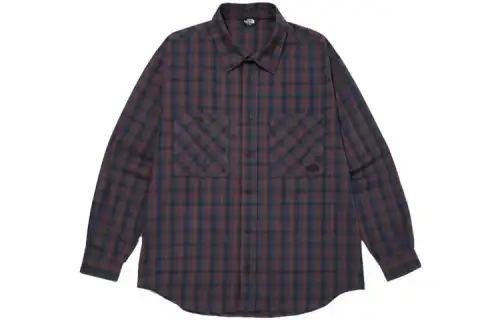 THE NORTH FACE Shirts Men's Red Gray Square Collar Moderate Other