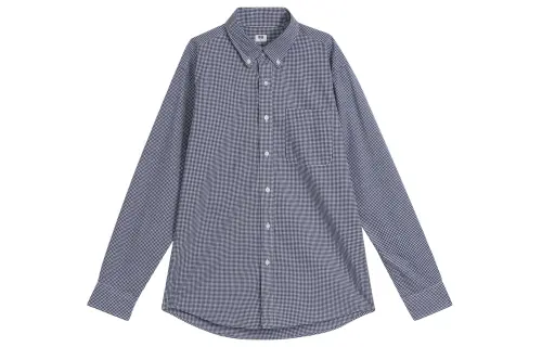 UNIQLO Shirts Men's Blue Pointed Collar Moderate Other