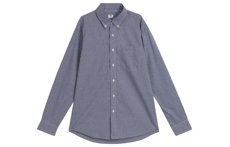 UNIQLO Shirts Men's Blue Pointed Collar Moderate Other