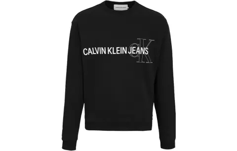 Calvin Klein Sweatshirts Men's Black Crew Neck Moderate Other