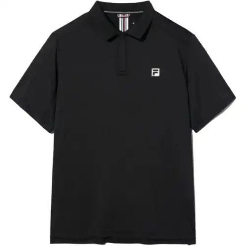 FILA Polo Shirts Men's Black Polo Collar Moderate Other