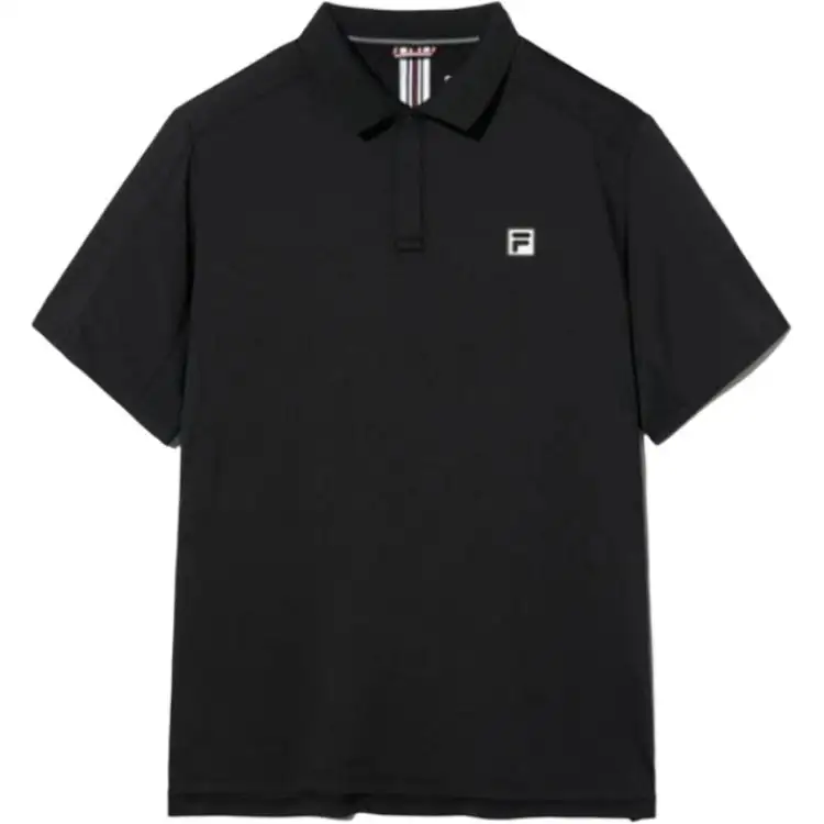 FILA Polo Shirts Men's Black Polo Collar Moderate Other