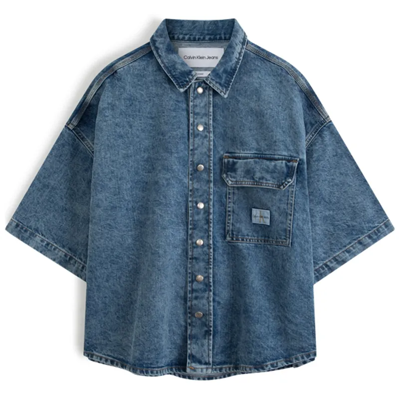CALVIN KLEIN Shirt Men's Denim Blue