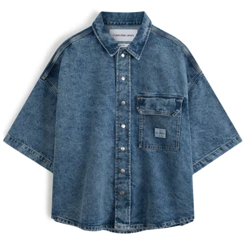 CALVIN KLEIN Shirt Men's Denim Blue