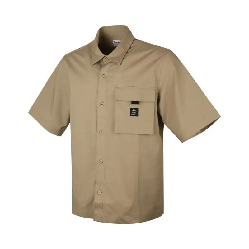 Timberland Shirts Men's Khaki Lapel Moderate