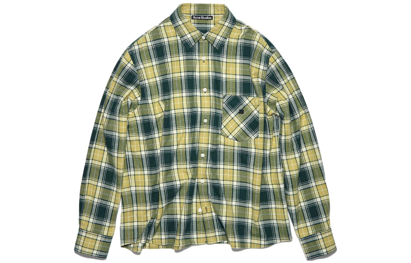 Рубашка Acne Studios (зеленая в клетку)