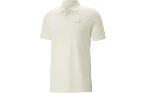 PUMA Polo Shirts Men's Ecru Polo Collar Moderate Straight Fit