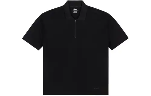 ASICS Polo Shirts Unisex Black Lapel Thin Other