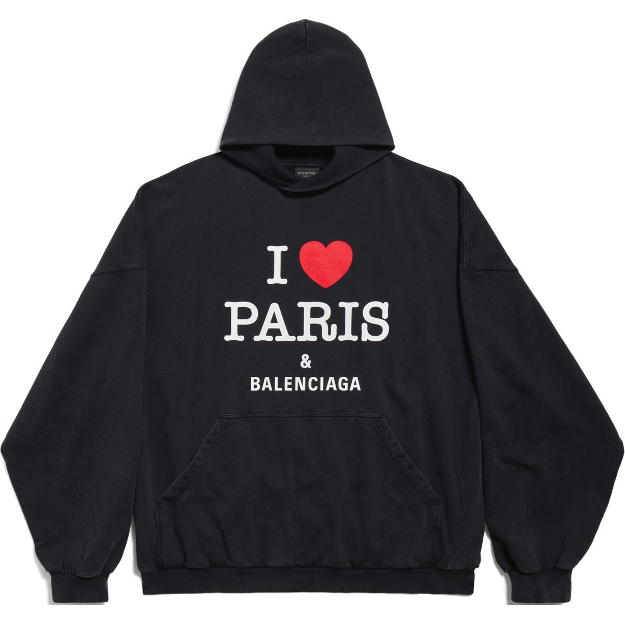 Худи Balenciaga Heart Logo (черный)