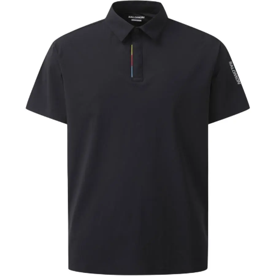 SALOMON Polo Shirts Men's Black Polo Collar Moderate Other