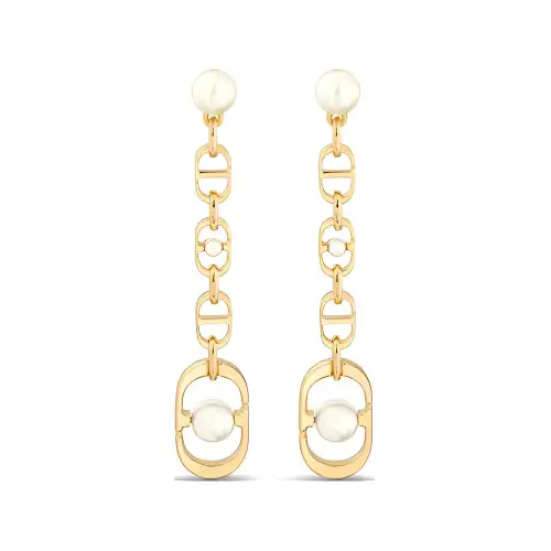 DIOR Metal Earrings Women's Gold