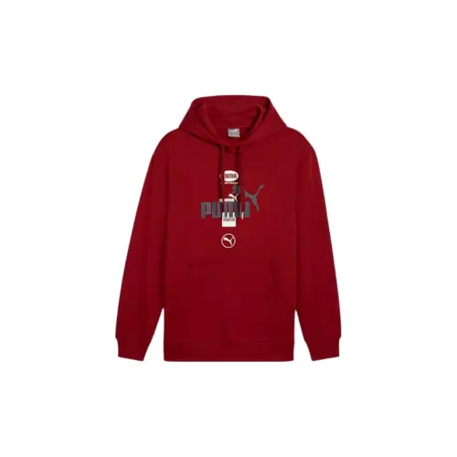 PUMA POWER Men's Graphic Sweatshirt Men's Dark Red