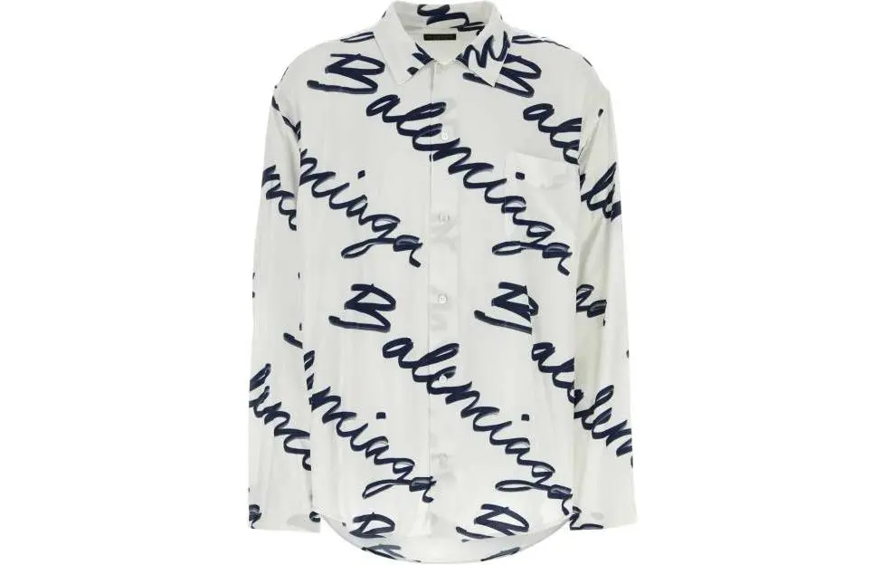 Balenciaga Logo Long Sleeve Shirt