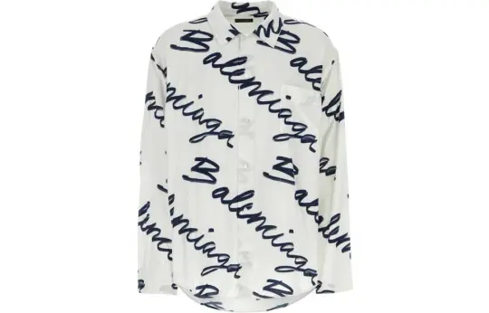 Balenciaga Logo Long Sleeve Shirt