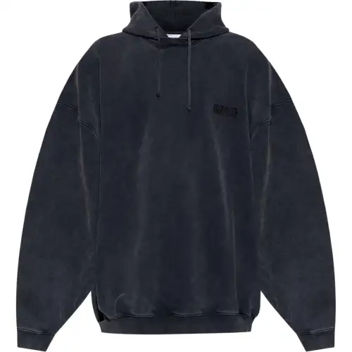 Vetements Logo Embroidered Drawstring Hoodie