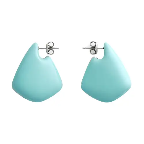 Bottega Veneta 925 Sterling Silver Earrings Women's Blue