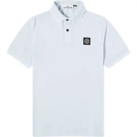 STONE ISLAND Logo Patch Short-Sleeved Polo Shirt