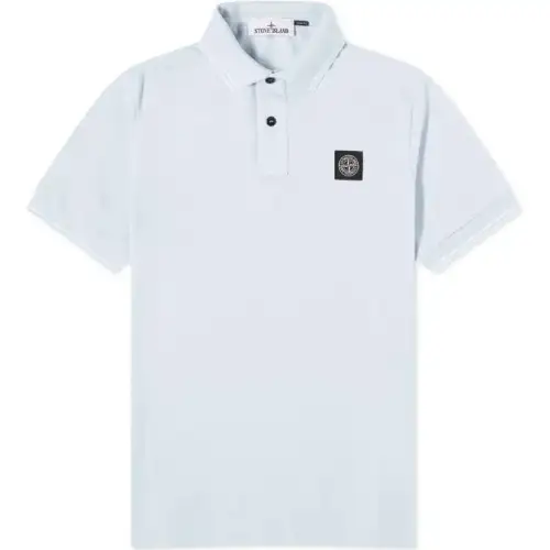 STONE ISLAND Logo Patch Short-Sleeved Polo Shirt