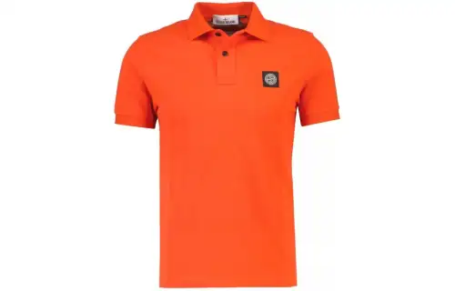 STONE ISLAND Polo Shirt Men's Orange