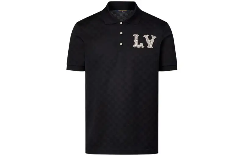 LOUIS VUITTON Cotton Pique Polo With Embroidered Lv Patch