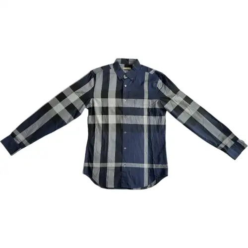 Burberry Shirts Men's Blue Lapel Moderate Other