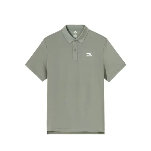 Anta Life Collection Polo Shirt Men's Gray Olive Green
