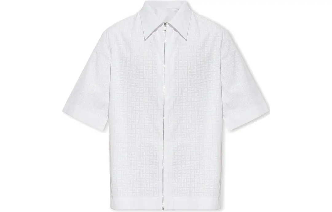 Givenchy Short Sleeve Boxy Fit Zipped Shirt